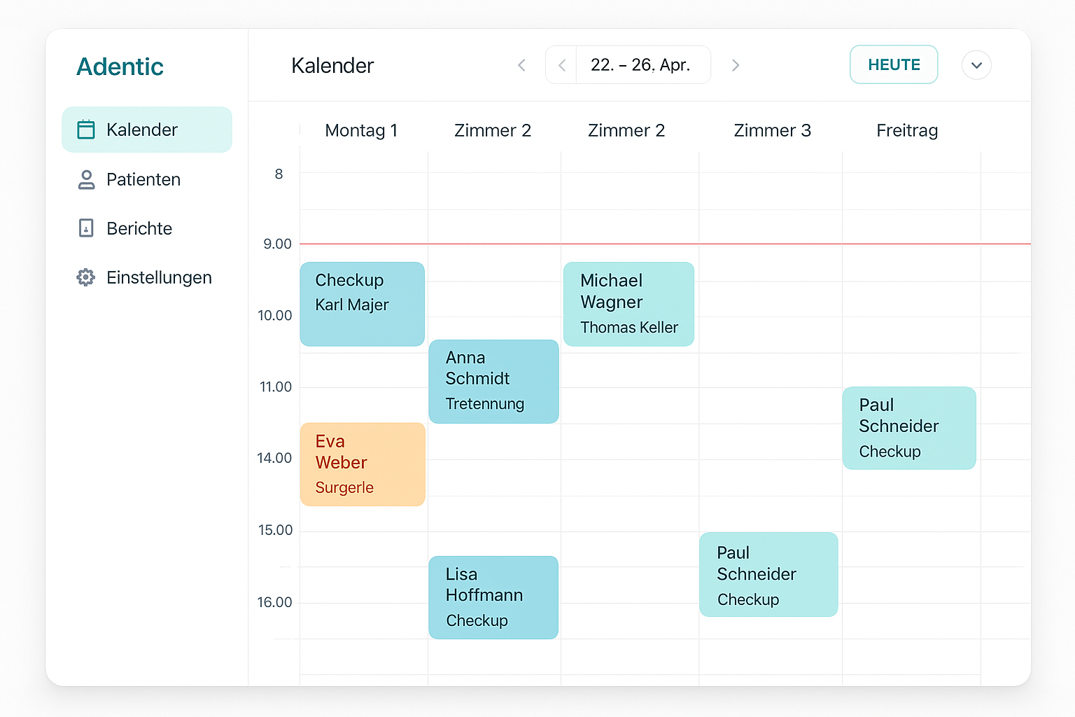 Adentic Terminübersicht